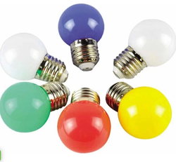Horoz 1 Watt Renkli Gece Lambası Led Ampul E-27 Duy 10 adet - 2