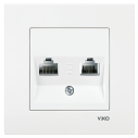 VİKO KARRE BEYAZ DATA-NUMERİS PRİZ (RJ45-RJ11)