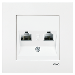 VİKO KARRE BEYAZ DATA-NUMERİS PRİZ (RJ45-RJ11) - 1
